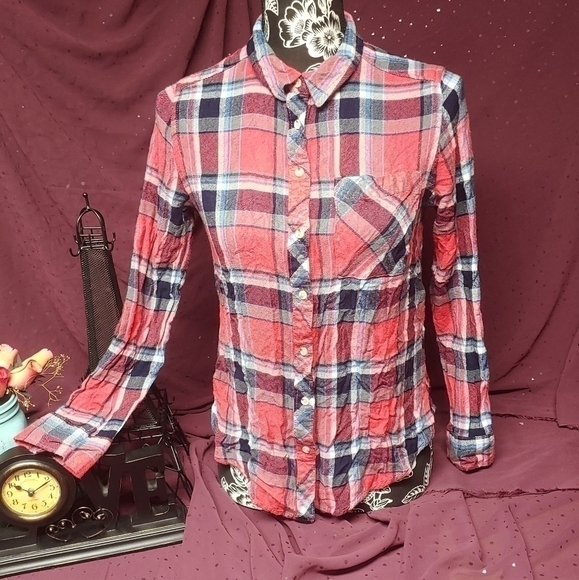 ARIZONA Jeans Co Plaid Button Down - Picture 1 of 4